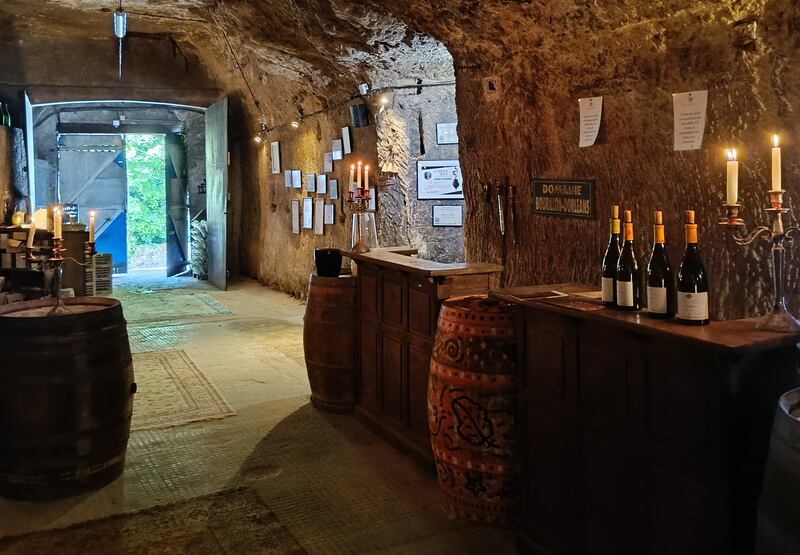 Wine tasting at Domaine Bourillon Dorleans in Rochecorbon. Photograph: ADT Touraine
