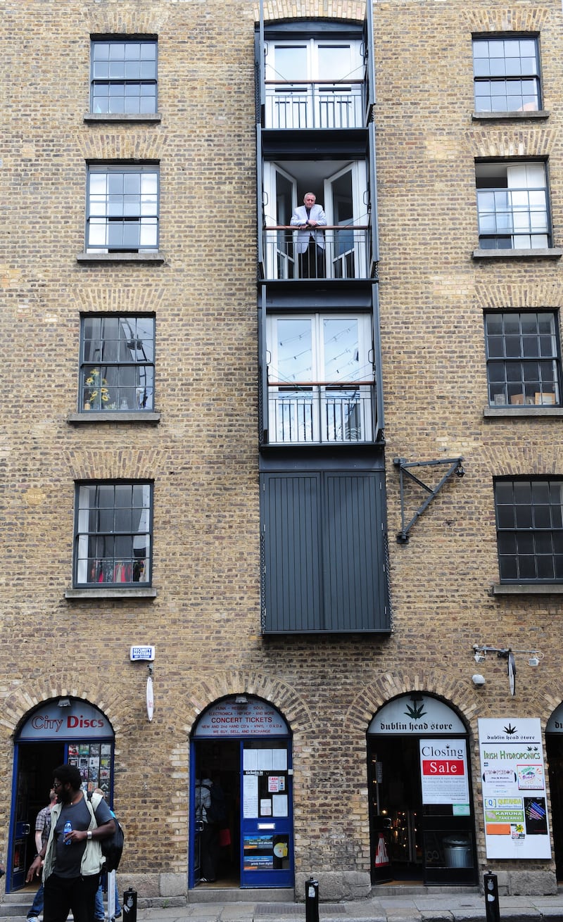 Frank McDonald in his Temple Bar apartment, 2010.
Photograph: Aidan Crawley