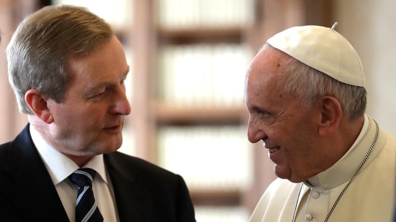 Pope Francis and  Enda Kenny  in the Vatican. Photograph: Alessandra Tarantino/AP Photo