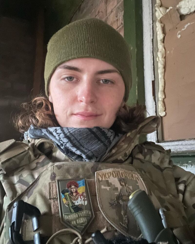 Lt Yulia Mykytenko: 'I am like one of the boys. I respect and love my brothers in arms. They treat me with respect and give me privacy when I need it.' 