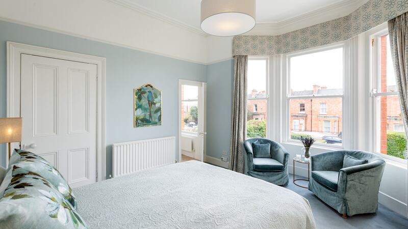Bedroom with bay window