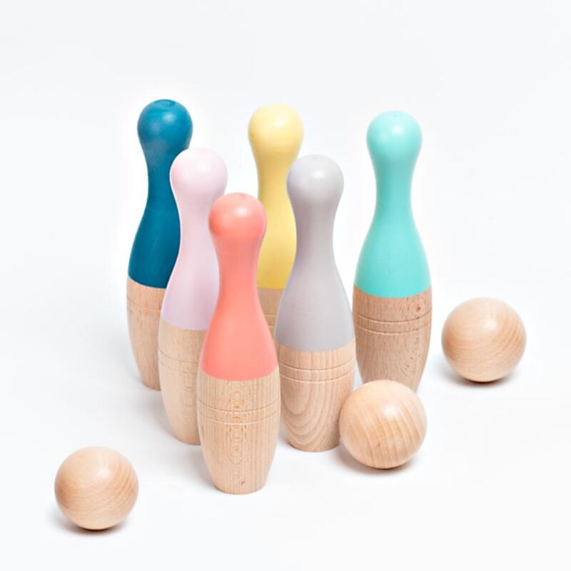 Jiminy.ie: wooden skittles set €36.99