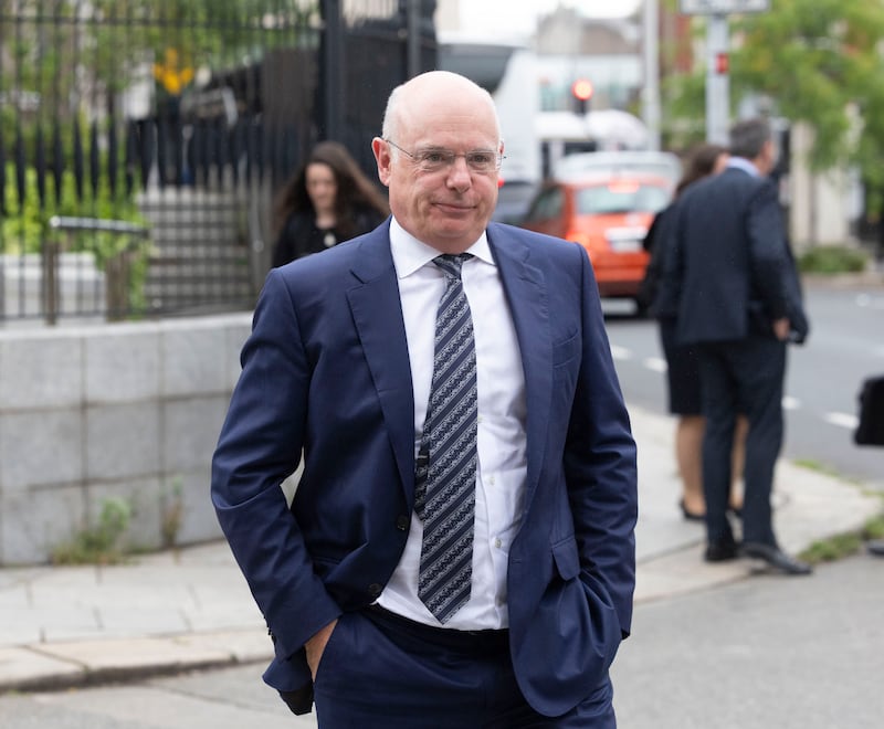 Maurice Regan leaves the High Court after giving evidence in the case. Photograph: Collins