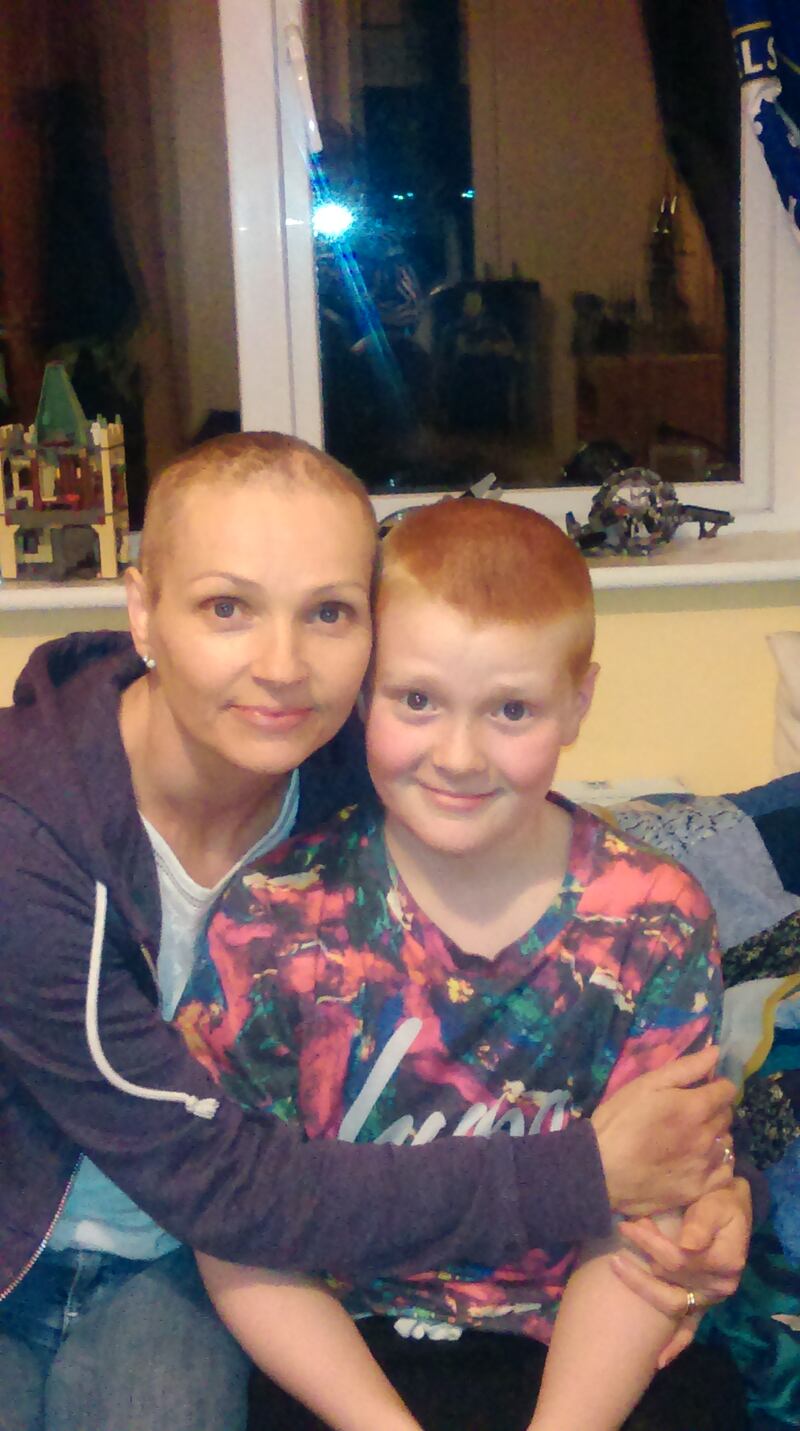 Ger Collins with her son Brian: “I spent a fortune on parking at Beaumont hospital going in and out for appointments and scans.”