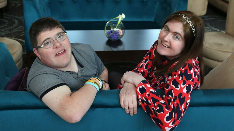 Blue Teapot and Sanctuary actors Kieran Coppinger and Charlene Kelly. Photograph: Joe O’Shaughnessy