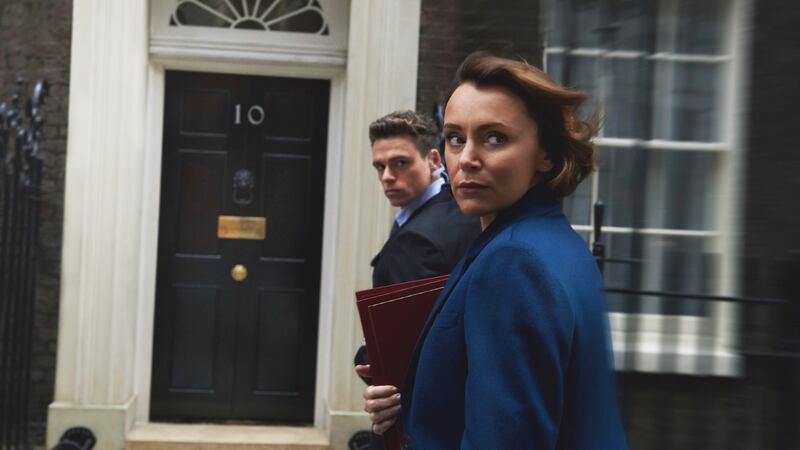 Richard Madden and Keeley Hawes in Bodyguard