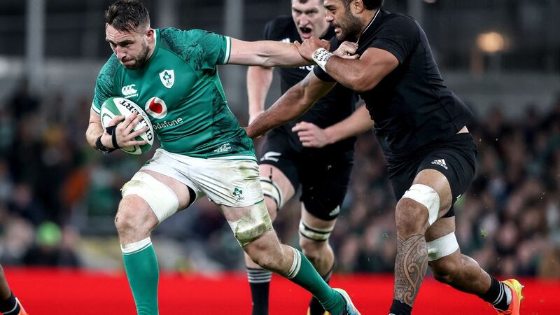 Jack Conan delivered another powerful performance against the All Blacks. Photograph: Dan Sheridan/Inpho
