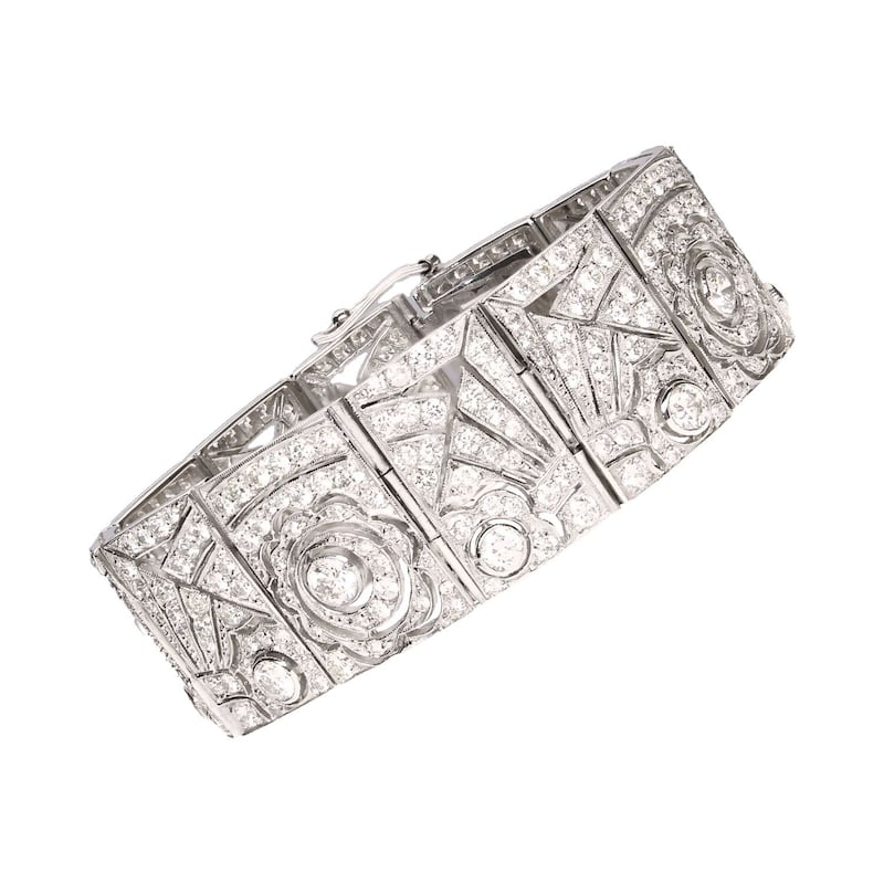 18ct white gold diamond bracelet
