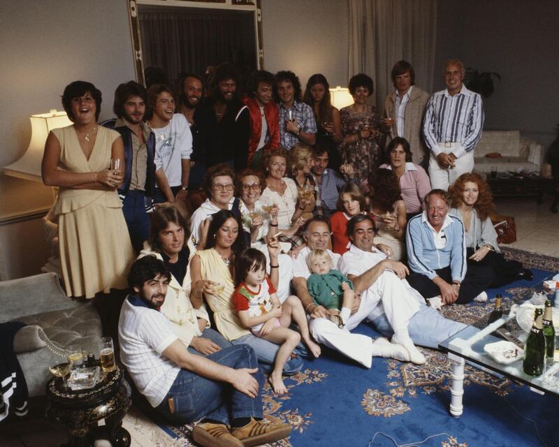 The four Gibb brothers at home in Miami, Florida, with their friends and family in 1978. Photograph: Michael Brennan/Getty