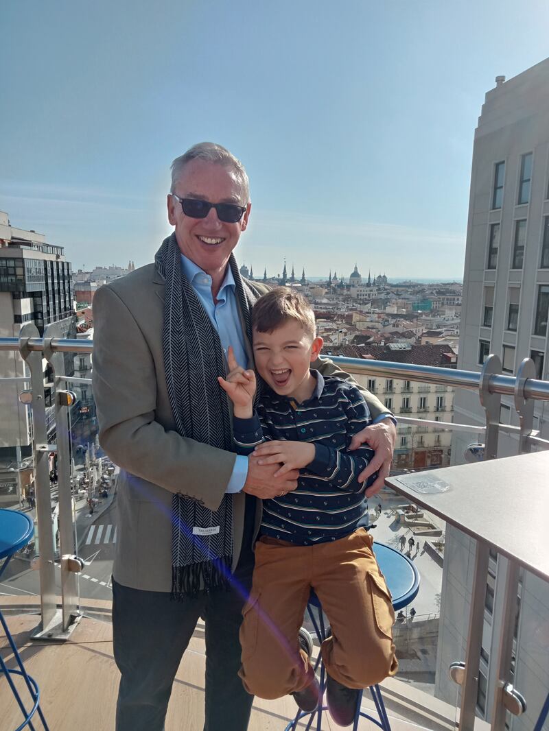 Raymond McMenamin with his son Gabriel.