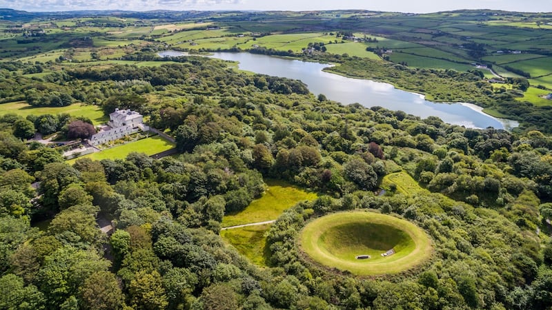 An aerial view of the property.