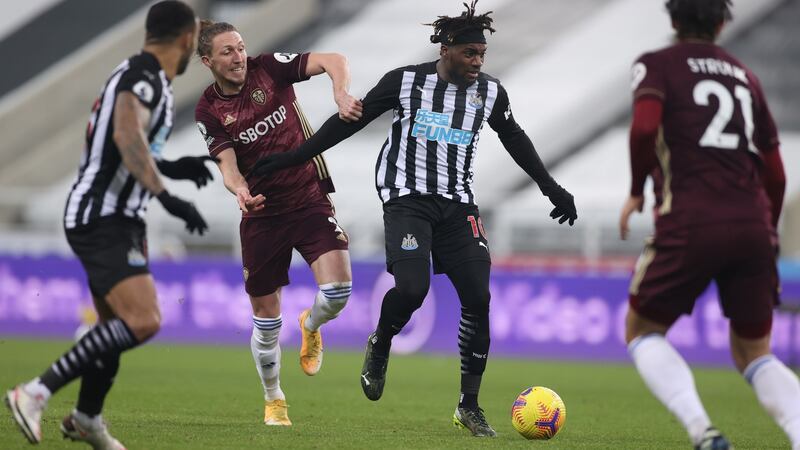 The introduction of Allan Saint-Maximin couldn’t save a point for Newcastle against Leeds. Photograph: Lee Smith/EPA