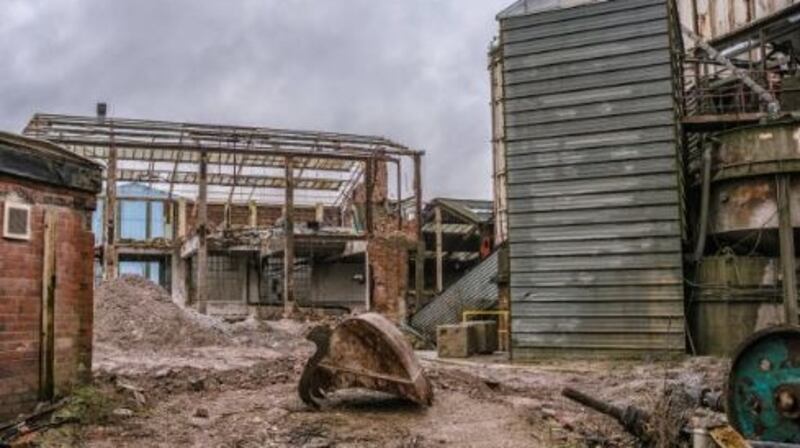 Derelict old factory in the process of being demolished in Stoke-on-Trent, Staffordshire, England. File photograph: Getty