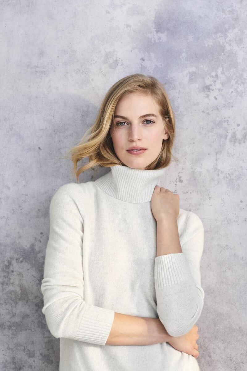 Cashmere roll neck jumper €194 sizes 6-16