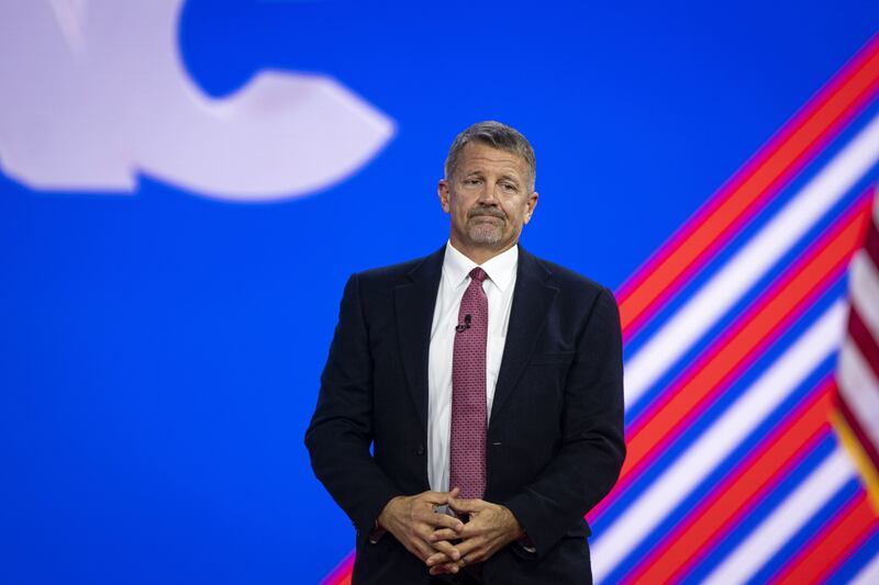 Erik Prince during the Conservative Political Action Conference in Maryland, US, in 2023. Photograph: Al Drago/Bloomberg