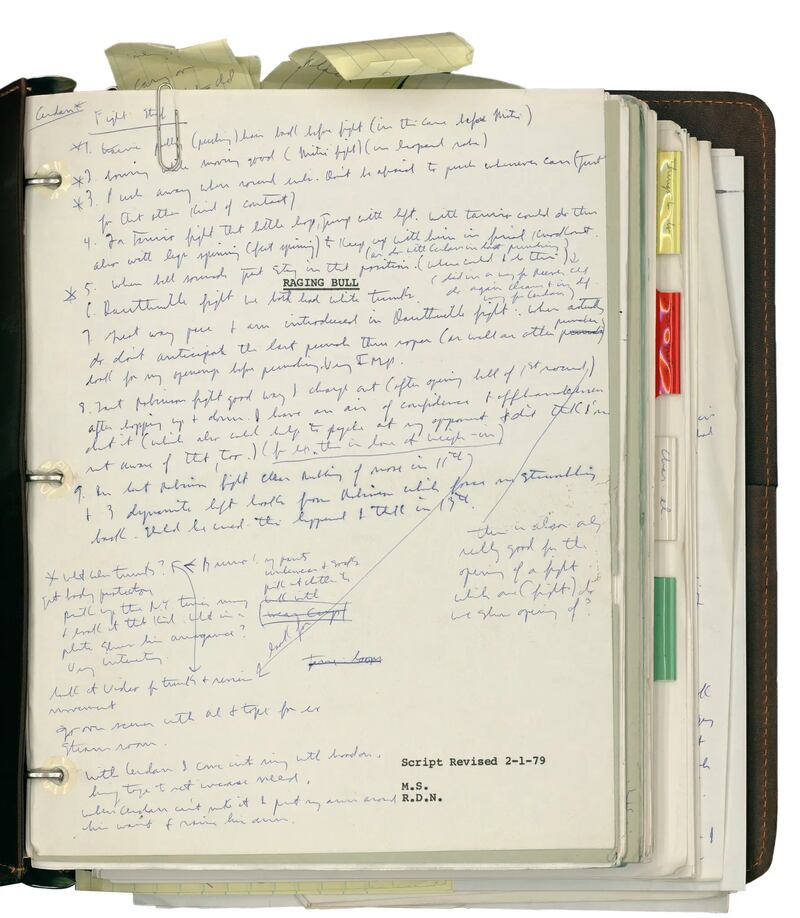 Robert De Niro's annotated Raging Bull script. Photograph: Harry Ransom Center