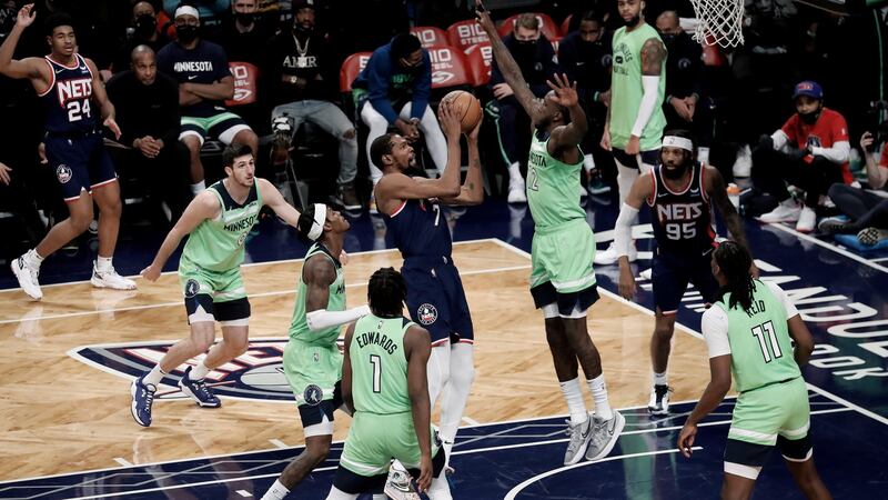 Kevin Durant: stuck a casual 30 on the Minnesota Timberlines in a narrow win. Photograph: Peter Foley/EPA