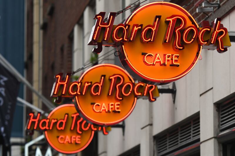 Hard Rock Cafe: some Dublin staff are unhappy at how its service charges are treated. Photograph: Artur Widak/NurPhoto via Getty
