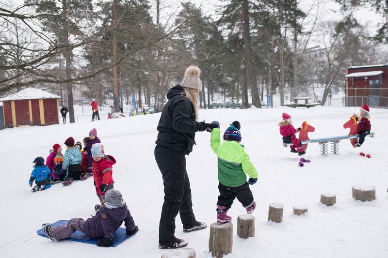 The Seafarer’s Preschool in a suburb of Stockholm, where playtime is organised to prevent girls and boys from dividing up along traditional gender lines.