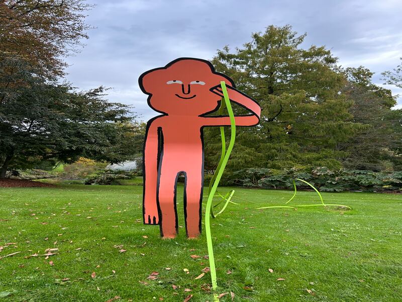 One of Jean Jullien’s line-drawn sculptures. Photograph: Gemma Tipton