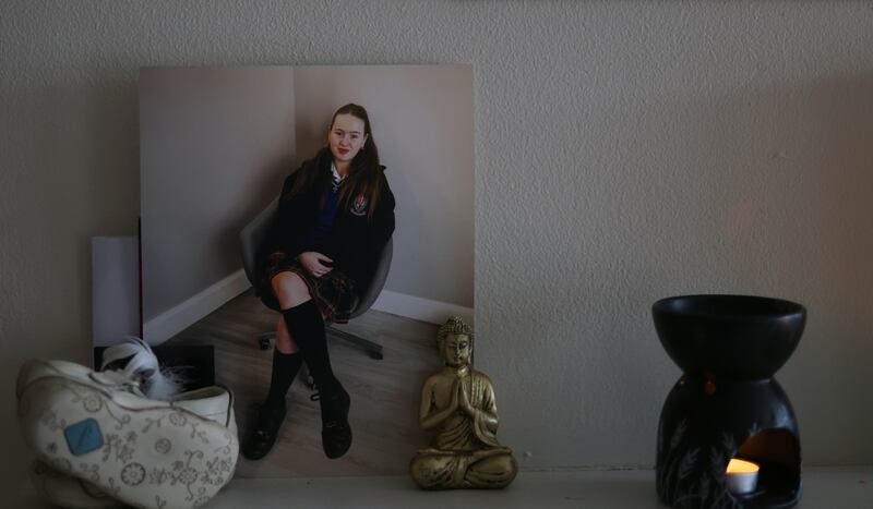 A photo of Amelia on the mantlepiece. Photograph: Bryan O’Brien
