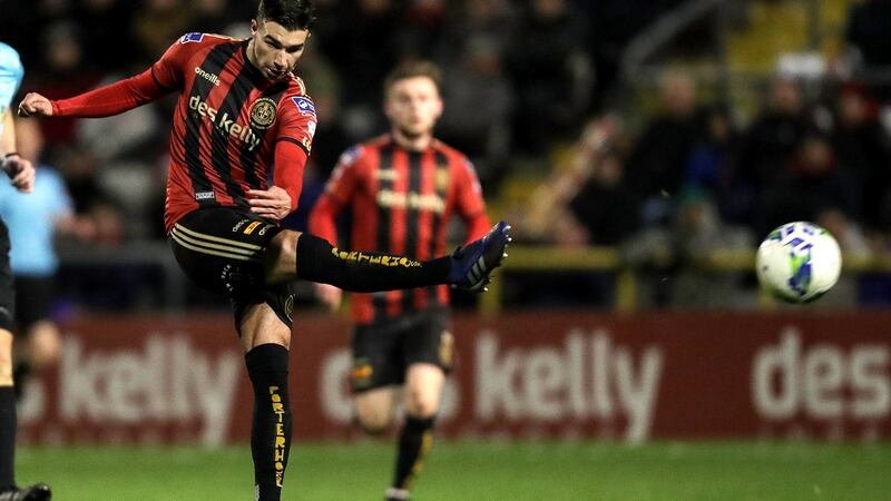 Danny Mandroiu opened the scoring for Bohemians against Sligo. Photograph: Laszlo Geczo/Inpho