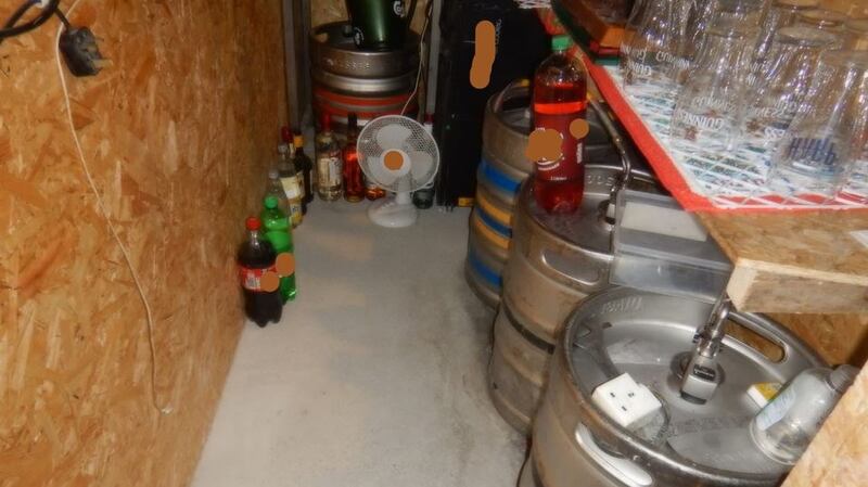 Kegs and beer taps were seized as part of the operation. Photograph: An Garda Síochána