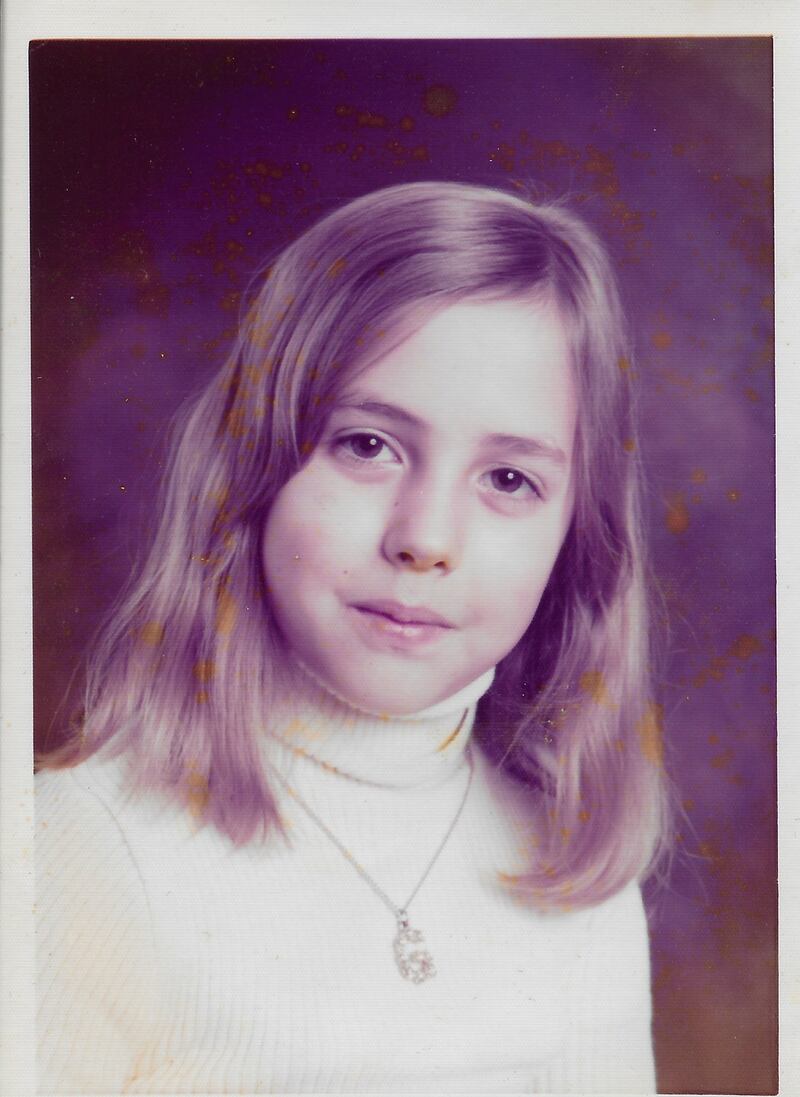 Gemma Tipton’s school photo from the year she moved to Ireland.