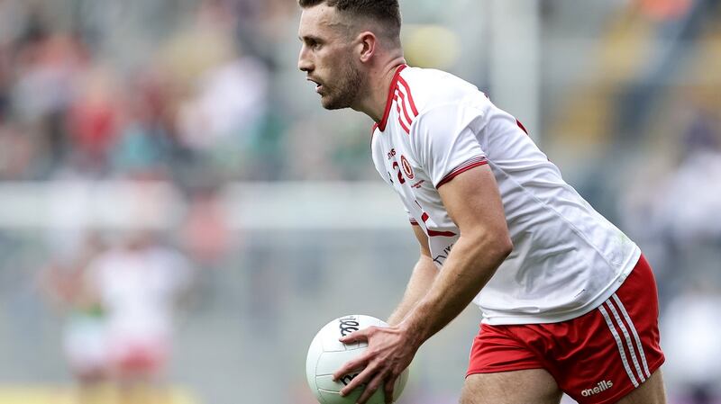 Niall Sludden will be part of the Dromore St Dympna’s team looking to win the Tyrone SFC Final against Coalisland Na Fianna on Sunday. Photograph:  Laszlo Geczo/Inpho
