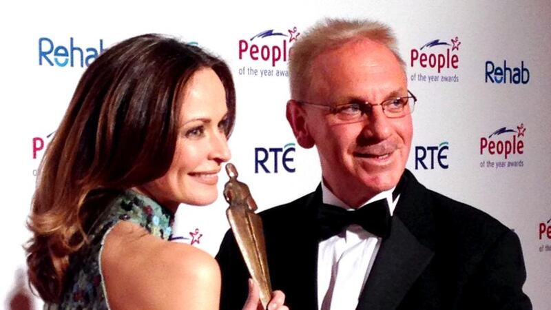 Musician Sharon Corr with Paul Kelly of Console at the Rehab People of the Year awards. Photograph: Zara Zhuang/The Irish Times