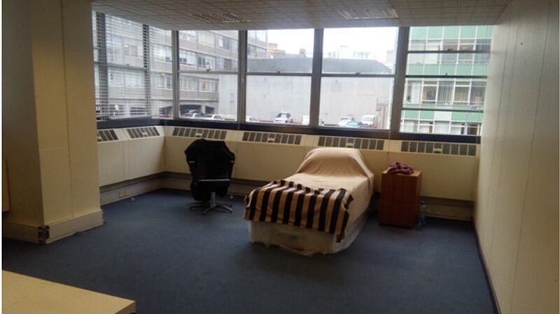 A spokeswoman for ‘Home Sweet Home’ said she expected up to 30 people could be accommodated on “a few floors” in makeshift bedrooms in the 10-storey building. Photograph: Irish Housing Network