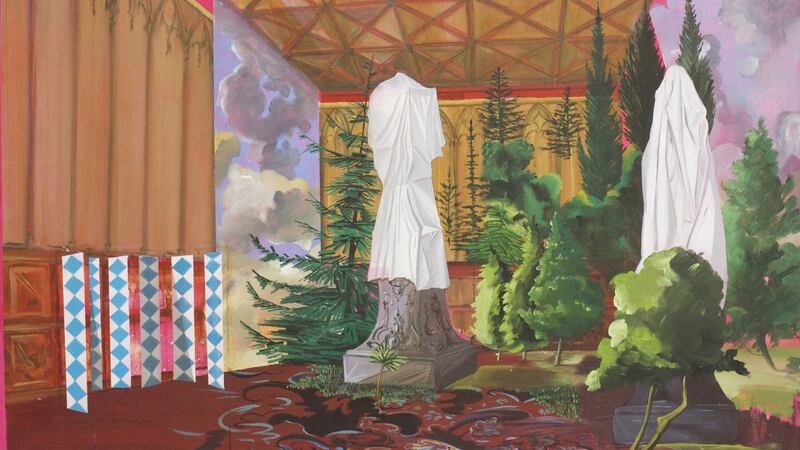 David Eager Maher, Bandstand, 2017, oil on panel, 50cm x 60cm