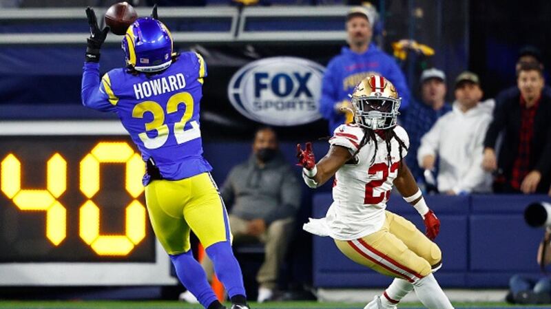 Travin Howard secured the game-winning interception. Photograph:  Ronald Martinez/Getty Images