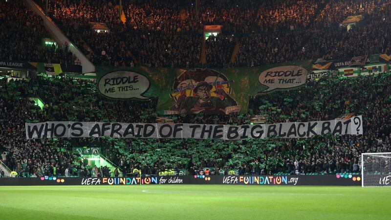 Celtic supporters ahead of their side’s defeat to Valencia. Photograph: Ian MacNicol/Getty