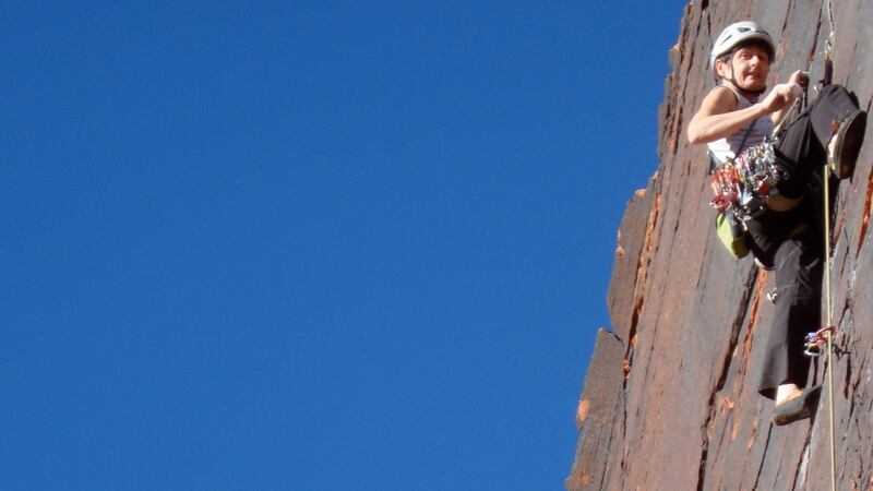 Irish mountaineer Clare Sheridan on Red Rocks in Nevada. Photograph: Peter Irwin