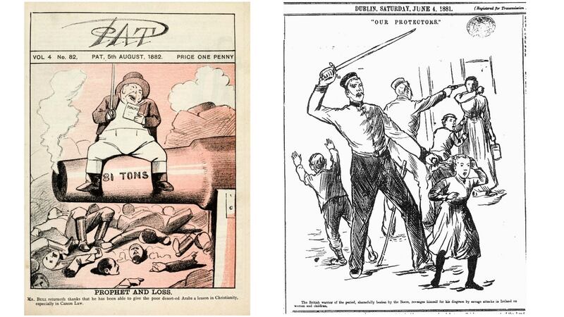 In the  turbulent Irish nationalist press of the 1870s, British imperialism was routinely lampooned