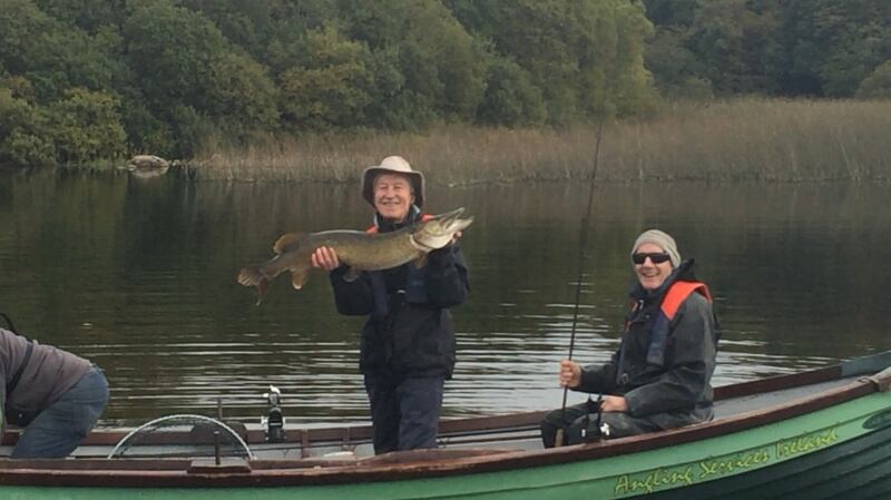Irish Times angler Charlie Gannon with his 6.3kg pike caught and released while trolling on Lough Key