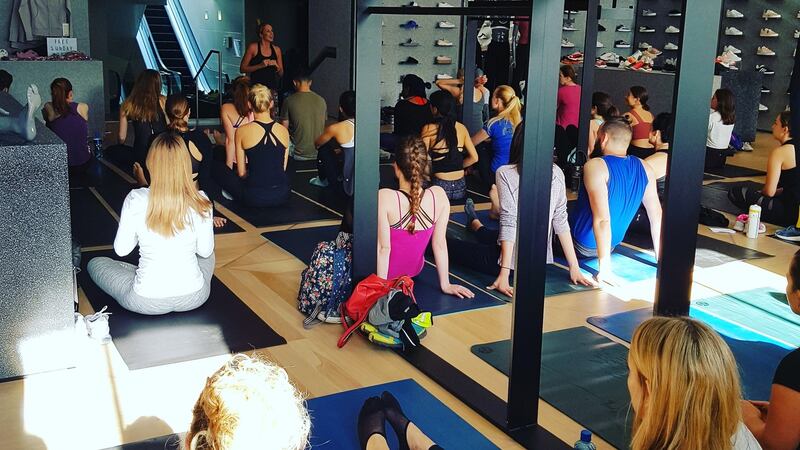 Exercise clothing brand Lululemon holds regular yoga and Pilates classes in its Dublin concession, which is located in Brown Thomas.
