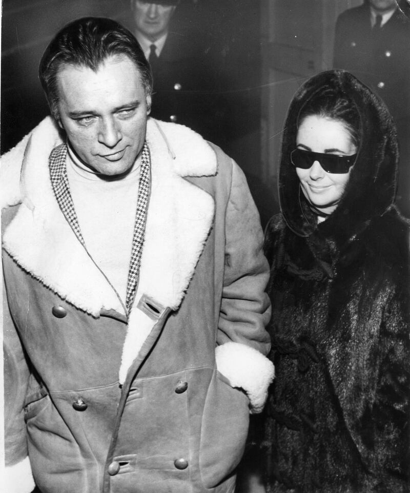 Richard Burton and Elizabeth Taylor arriving in Dublin in 1965. They came because a Burton movie, The Spy Who Came in from the Cold, was being filmed in the city. Photograph: Gordon Standing