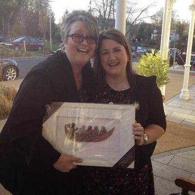 Heather Guidone on the left with Kathleen King