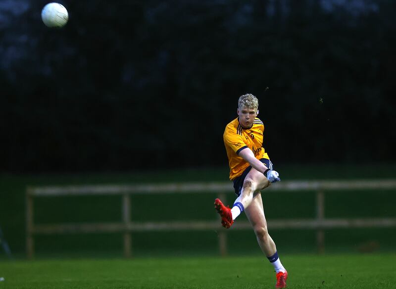 Red Óg  Murphy takes a shot for DCU against Ulster University in the Sigerson Cup. Photograph: Tom Maher/Inpho