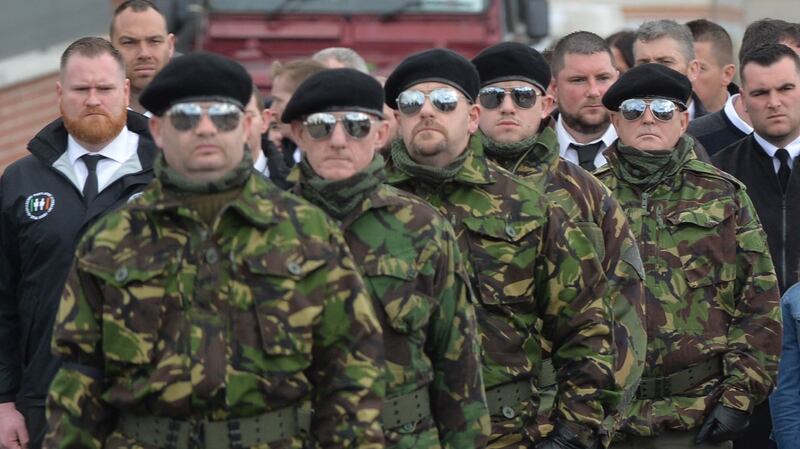 Funeral cortege of Michael Barr on its way to St Mary’s Church in the Melmount area of Strabane. Photograph: Strabane Chronicle/PA Wire