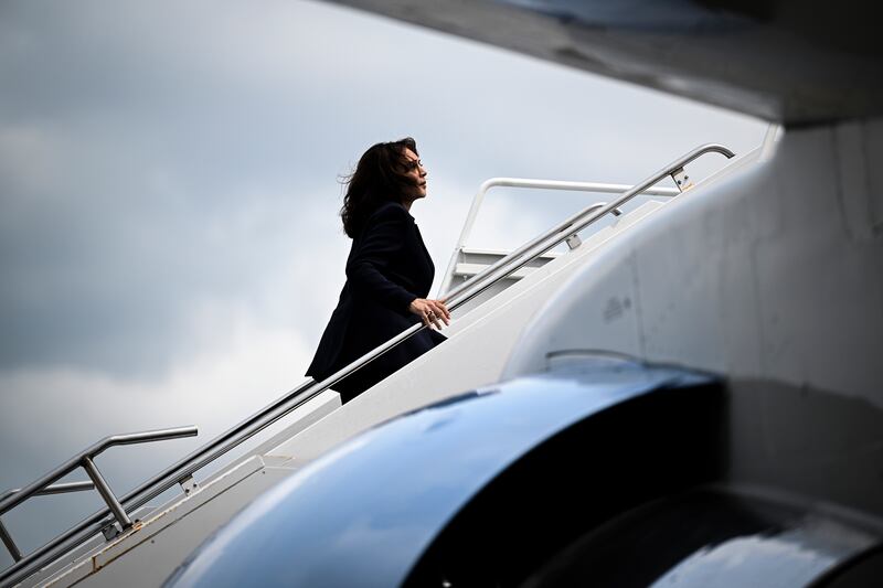 Vice-President Kamala Harris is set to hit the campaign trail with her running mate this week, kicking off a five-day, seven-state tour with a Tuesday night rally in Philadelphia. Photograph: Kenny Holston/New York Times