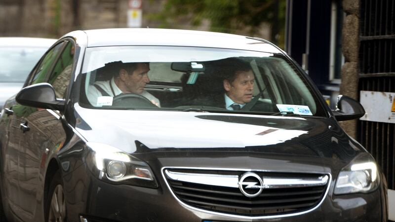 Barry Cowen leaving the Cabinet meeting in Dublin Castle on Monday. Photograph: Dara Mac Dónaill / The Irish Times