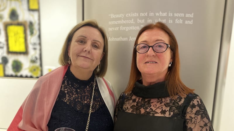 Helen O’Connor and Maeve D’Arcy. Both had grandfathers who served in the force. Photograph: Ronan McGreevy