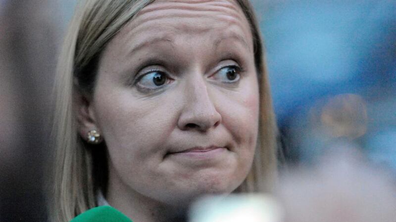 Lucinda Creighton gives an interview on the plinth outside the Dail last night after voting against the Government’s abortion legislation. Photograph: Dave Meehan