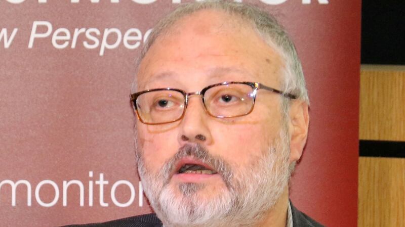 Saudi dissident Jamal Khashoggi speaking at an event hosted by Middle East Monitor in London, on September 29th last. Photograph: Middle East Monitor via Reuters
