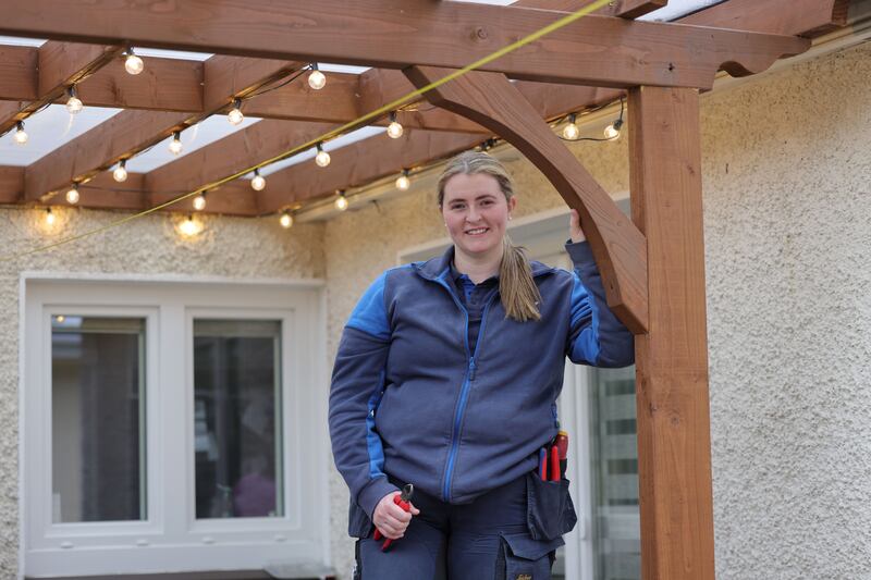 Meghan Russell has just graduated as an apprentice electrician. Photograph: Alan Betson
