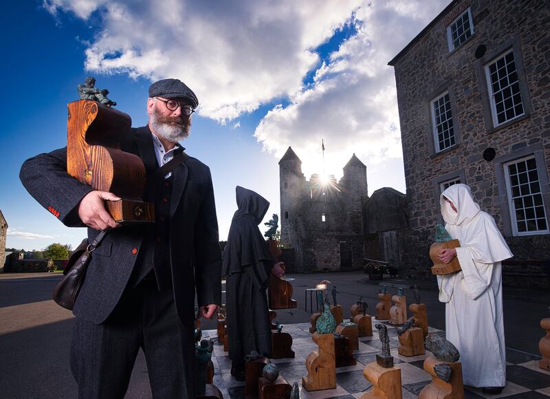 Beckett Moves chess game enactment at Enniskillen Castle. Photograph: Brian Morrison