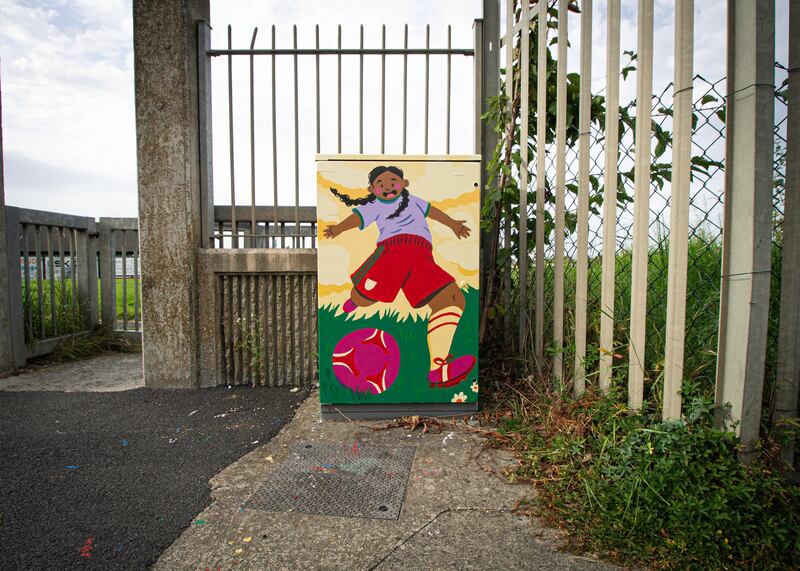 Sports and the Arts for community building by Debora Adachi, located at St Colmcille's GAA pitches, Ballyboden, Dublin
